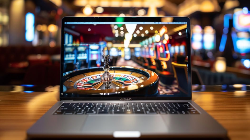 Antarmuka platform lapak merah di desktop dan mobile